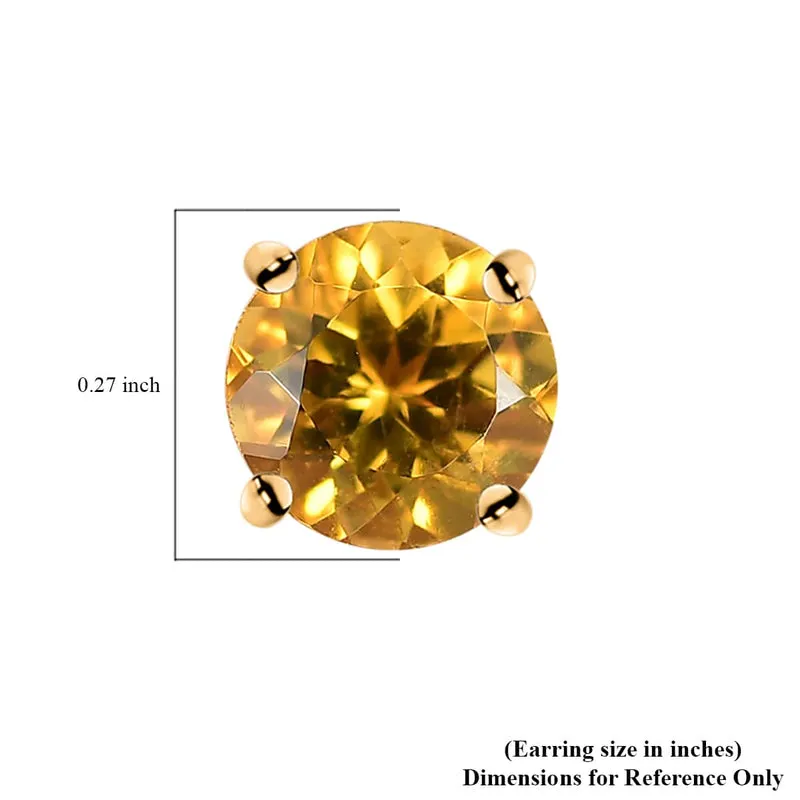 AAA Heliodor Ohrringe 417 Gold ca. 1,60 ct.