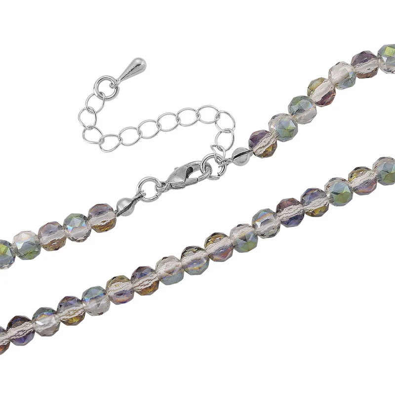 Mysticher Regenbogen Kristall Anhänger mit 60+5cm Kette, Legierung