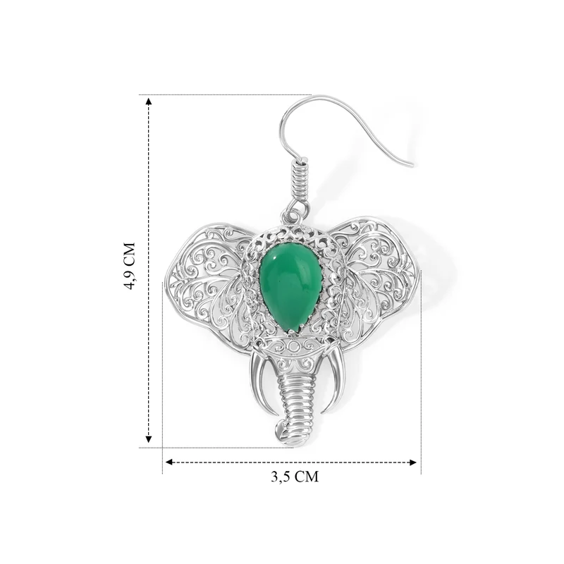 EVER TRUE AA Verde Onyx Ohrringe Reine Bronze ca. 7.66 ct