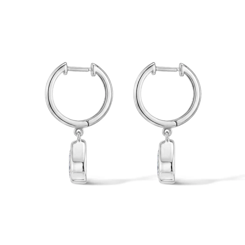 LUXURIANT 1 ct. SGL zertifizierte VS-EF Labor Diamant Ohrringe, 925 Silber rhodiniert