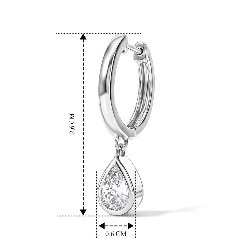 LUXURIANT 1 ct. SGL zertifizierte VS-EF Labor Diamant Ohrringe, 925 Silber rhodiniert