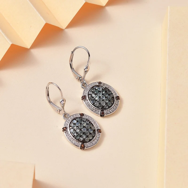 Alexandrit Ohrringe 925 Silber rhodiniert ca. 2.54 ct
