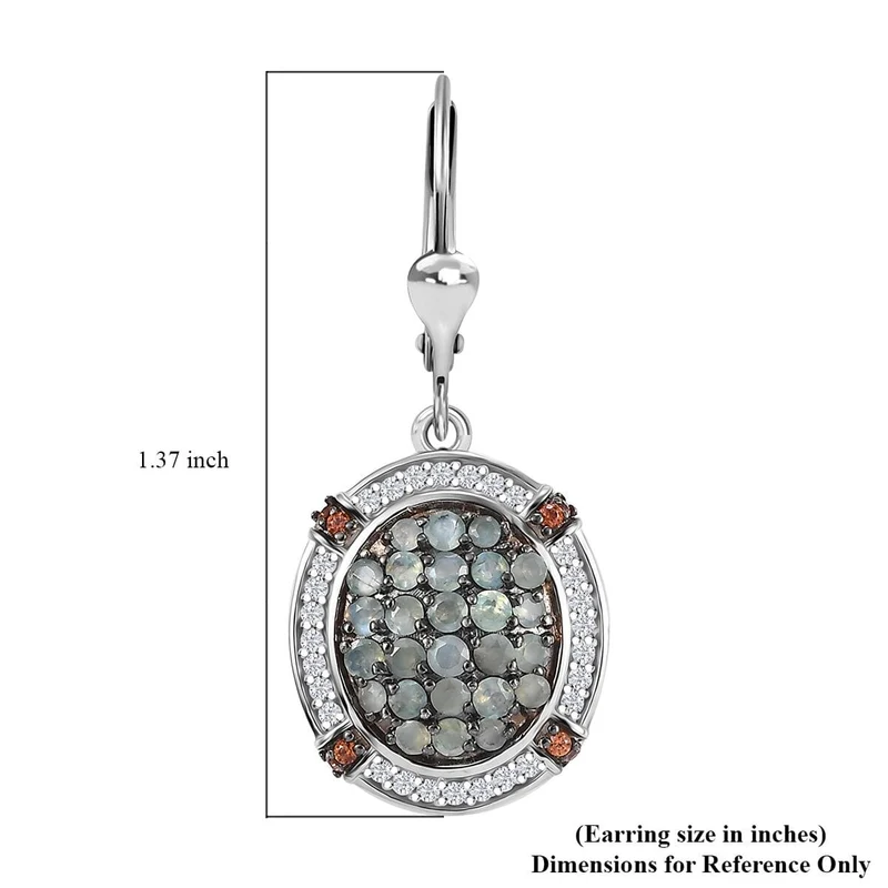 Alexandrit Ohrringe 925 Silber rhodiniert ca. 2.54 ct