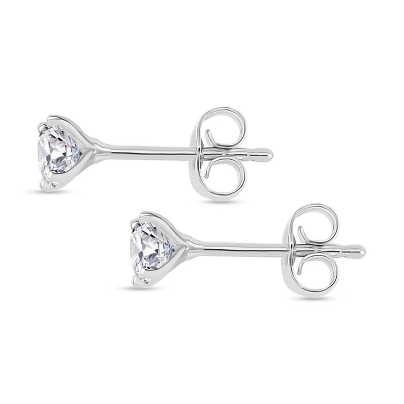 Moissanit Ohrringe 925 Silber rhodiniert ca. 0.45 ct