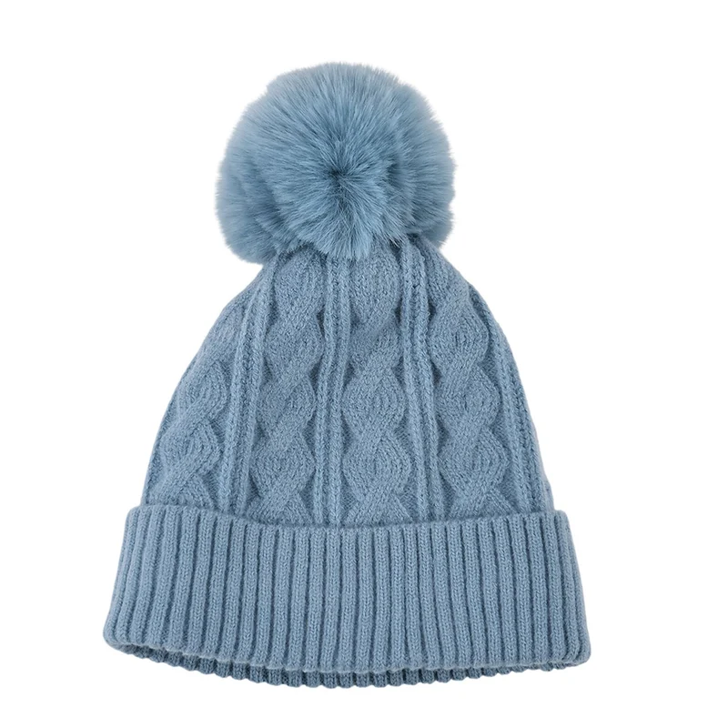 Strickmütze mit Bommel, weiches Mischgewebe, Einheitsgröße, Sandbeige