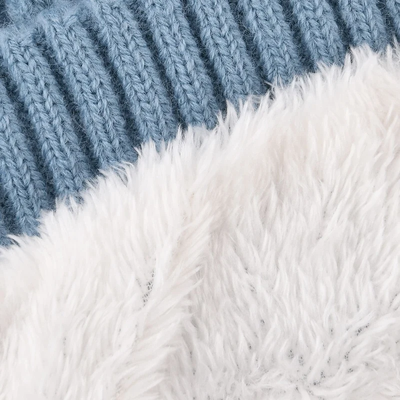 Strickmütze mit Bommel, weiches Mischgewebe, Einheitsgröße, Sandbeige