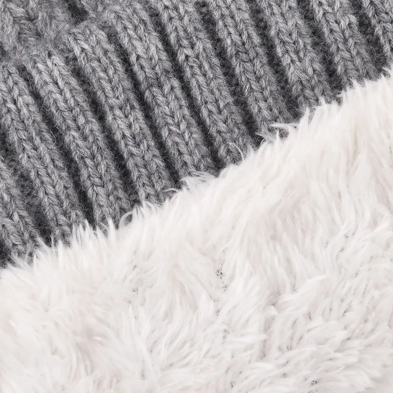 Strickmütze mit Bommel, weiches Mischgewebe, Einheitsgröße, Sandbeige