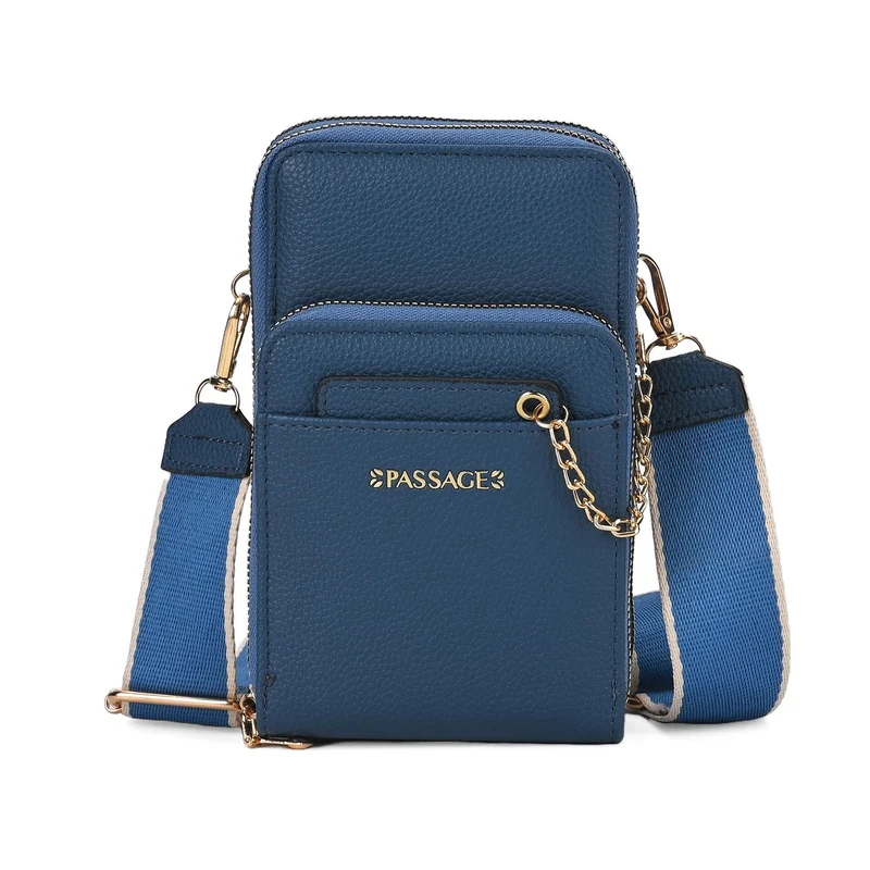 PASSAGE Crossbody-Handytasche mit Abnehmbarem Kartenhalter, 18x6.5x11cm, rosa