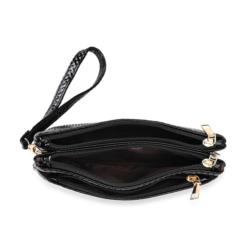 Sling Crossbody Bag, Stylische Silber-Umhängetasche, 3 Reißverschlussfächer, Vielseitiger 130 cm Gurt, PU-Außenseite, 100% Polyester-Futter, Kompakte Größe 22x12 cm, Silber