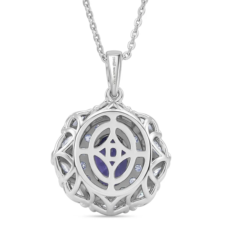 D'Joy AA Tansanit, Moissanit AGI zertifiziert Schmuckset (10-15 Werktage Lieferzeit) ca. 50 cm 925 Silber Rhodiniert ca. 2,48 ct.