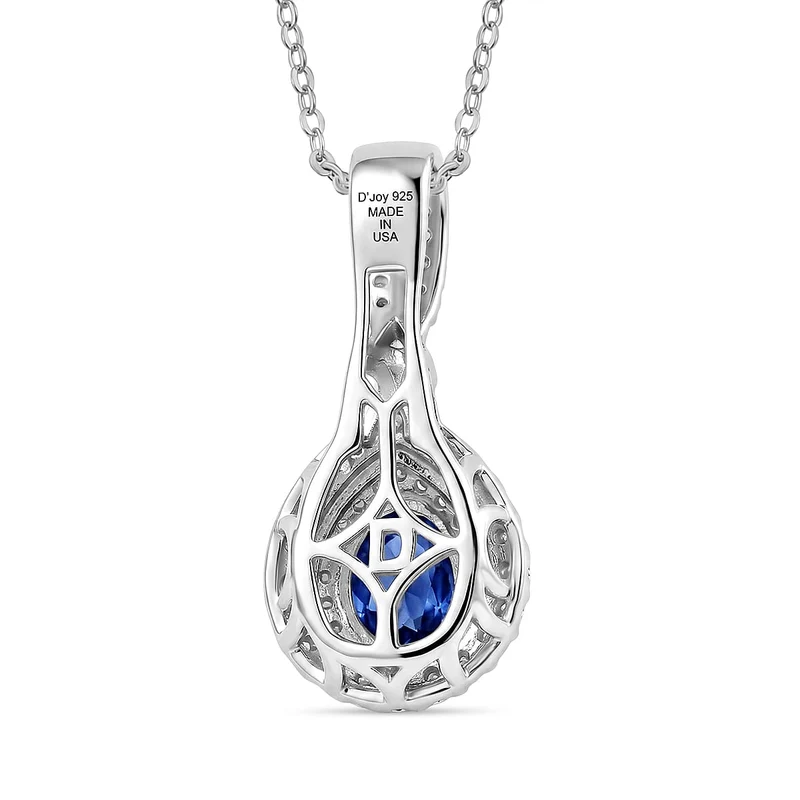 D'Joy AA Tansanit, Moissanit AGI zertifiziert Schmuckset (10-15 Werktage Lieferzeit) ca. 50 cm 925 Silber Rhodiniert ca. 1,83 ct.