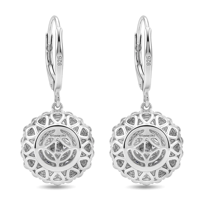 LUXURIANT 3 ct. SI-GH Labor Diamant Ohrringe, 925 Silber rhodiniert