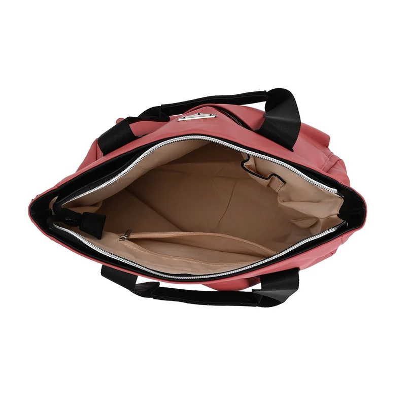 Tote-Crossbody-Tasche - mit verstellbarem Riemen und praktischen Fächern, 33 x 13 x 30 cm, Rot