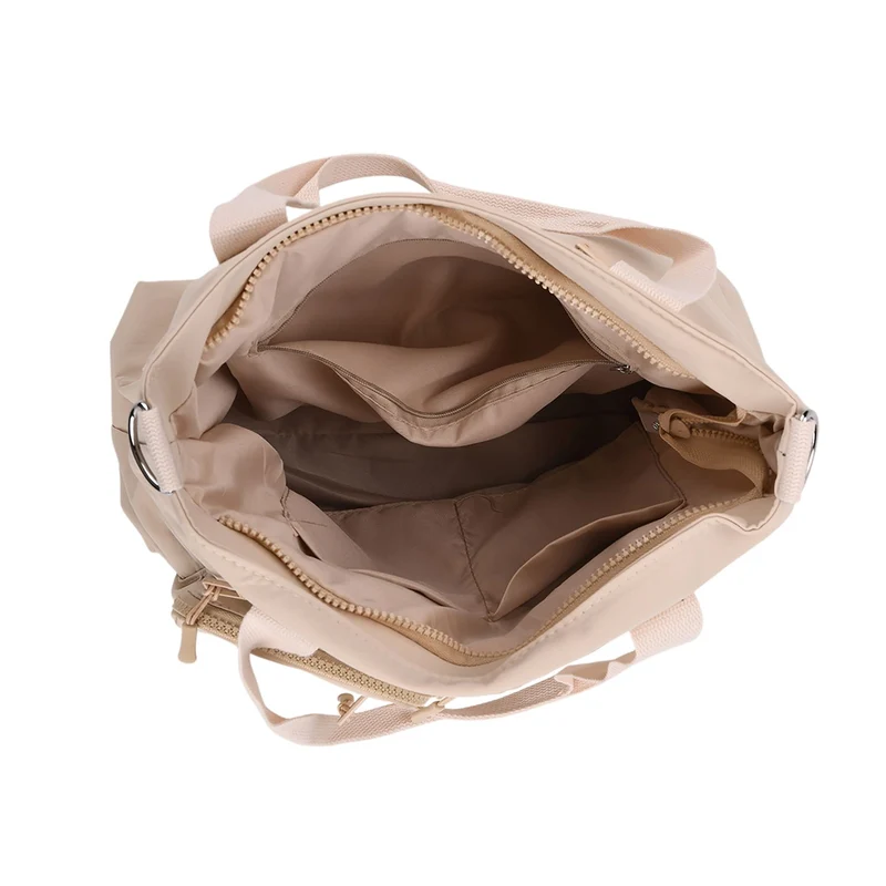 Crossbody-Schultertasche mit Mehrfachfächern, 31x30x14 cm, Schwarz