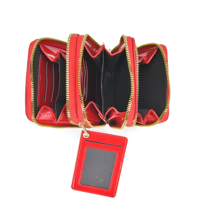 PASSAGE geprägte Kunstleder-Umhängetasche mit RFID-Schutz und langer Trageriemen, 13x7.5x19 cm, Orange