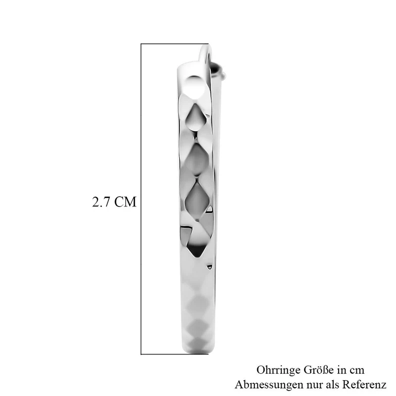 Creolen Ohrringe, 925 Silber rosévergoldet