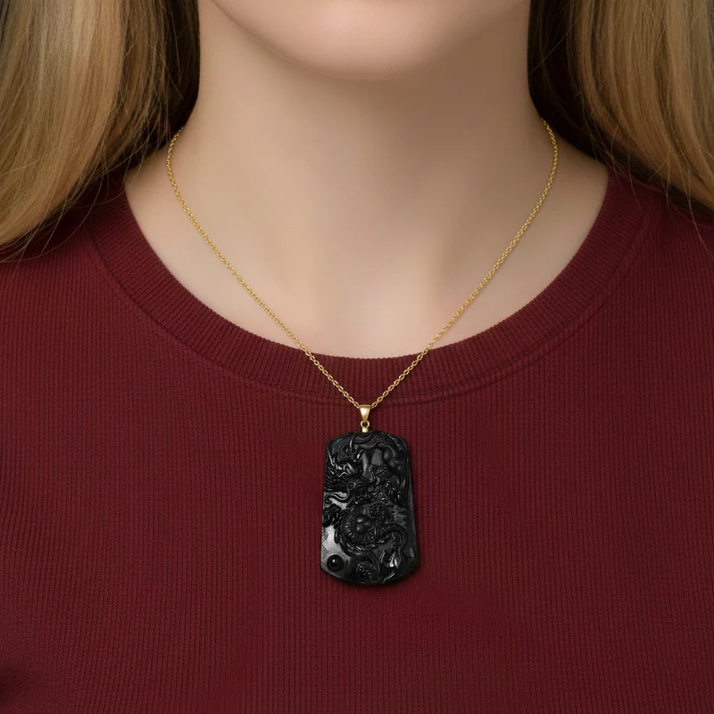 D'Joy Schwarze Jade Schmuckset ca. 50 cm 925 Silber Vergoldet ca. 100,00 ct.