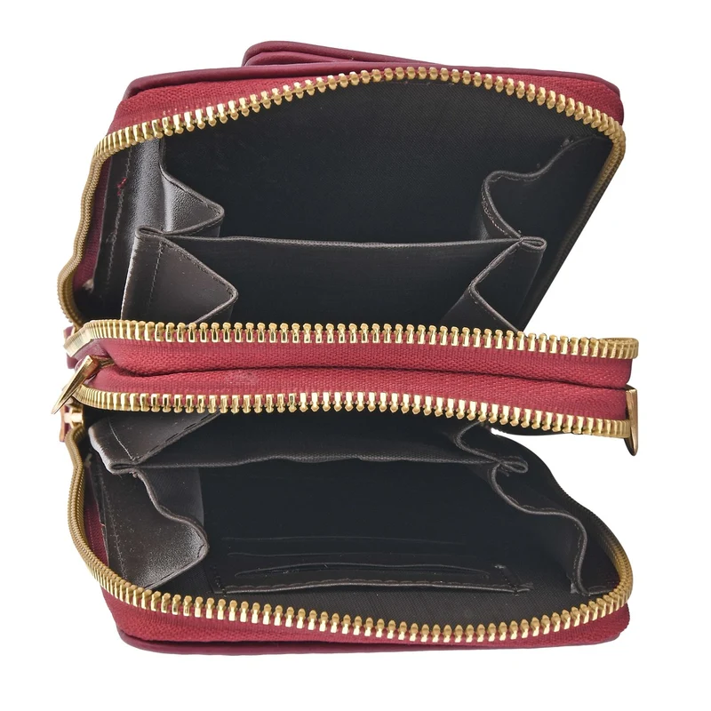 Crossbody Bag mit RFID Schutz, Größe 18,5x11x5cm, burgunderrot