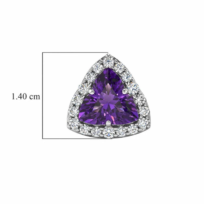 D'Joy AA Amethyst, Moissanit AGI zertifiziert Ohrringe 925 Silber Rhodiniert (10-15 Werktage Lieferzeit) ca. 3,62 ct.