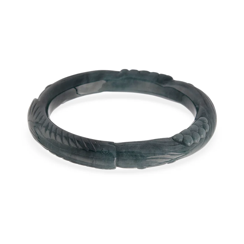 Jadeit Armreif 20 cm ca. 330,00 ct.
