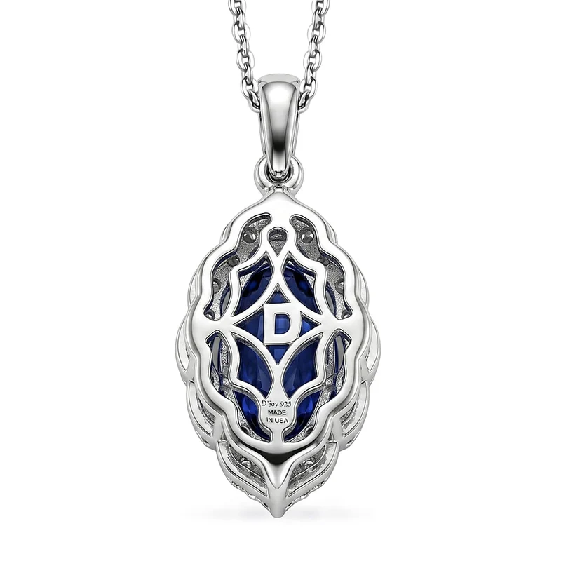 D'Joy AA Kyanit, Moissanit AGI zertifiziert Schmuckset (10-15 Werktage Lieferzeit) ca. 45 cm 925 Silber Rhodiniert ca. 6,70 ct.