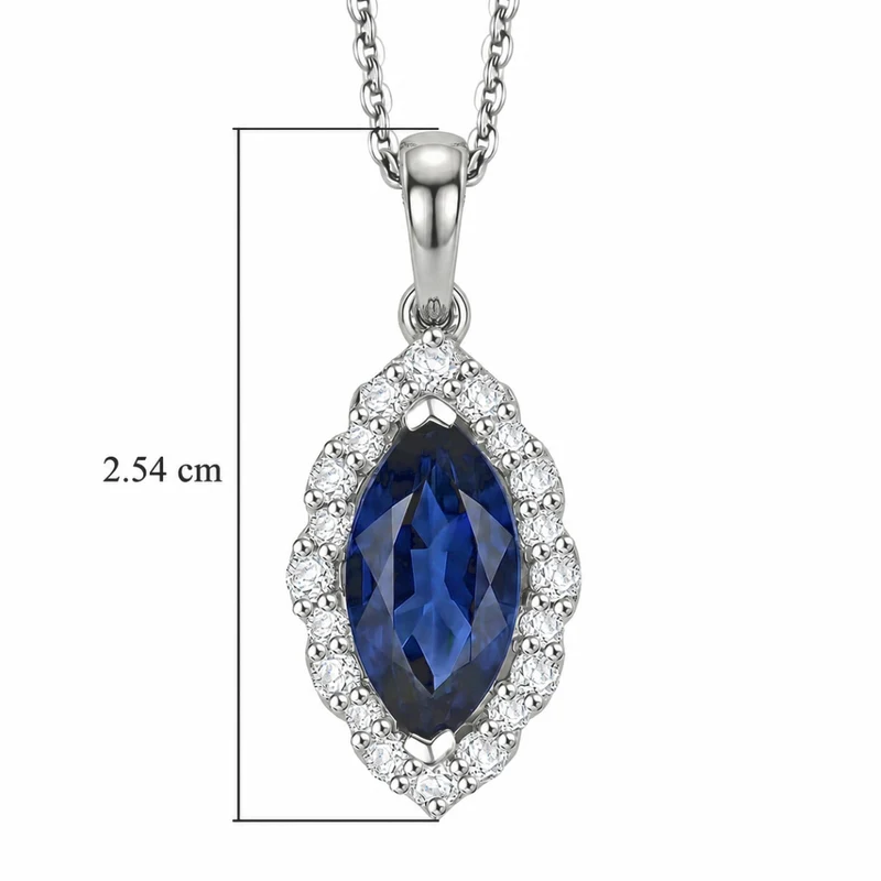 D'Joy AA Kyanit, Moissanit AGI zertifiziert Schmuckset (10-15 Werktage Lieferzeit) ca. 45 cm 925 Silber Rhodiniert ca. 6,70 ct.