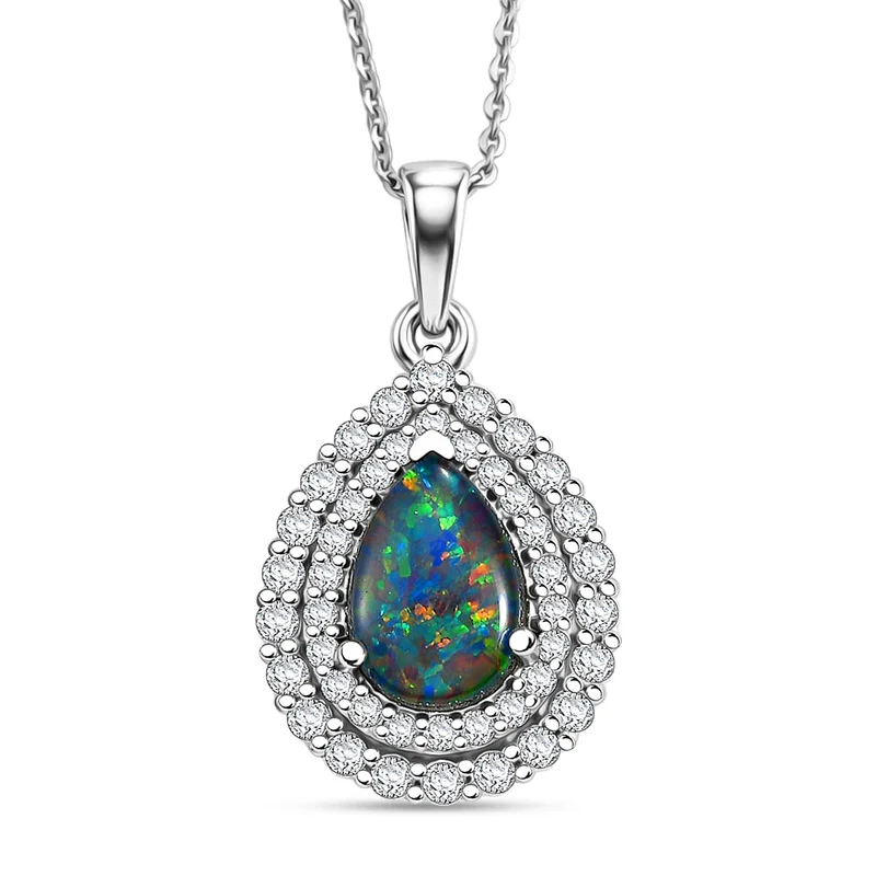 D'Joy AA, Moissanit AGI zertifiziert Schmuckset (10-15 Werktage Lieferzeit) ca. 50 cm 925 Silber Rhodiniert ca. 2,01 ct.