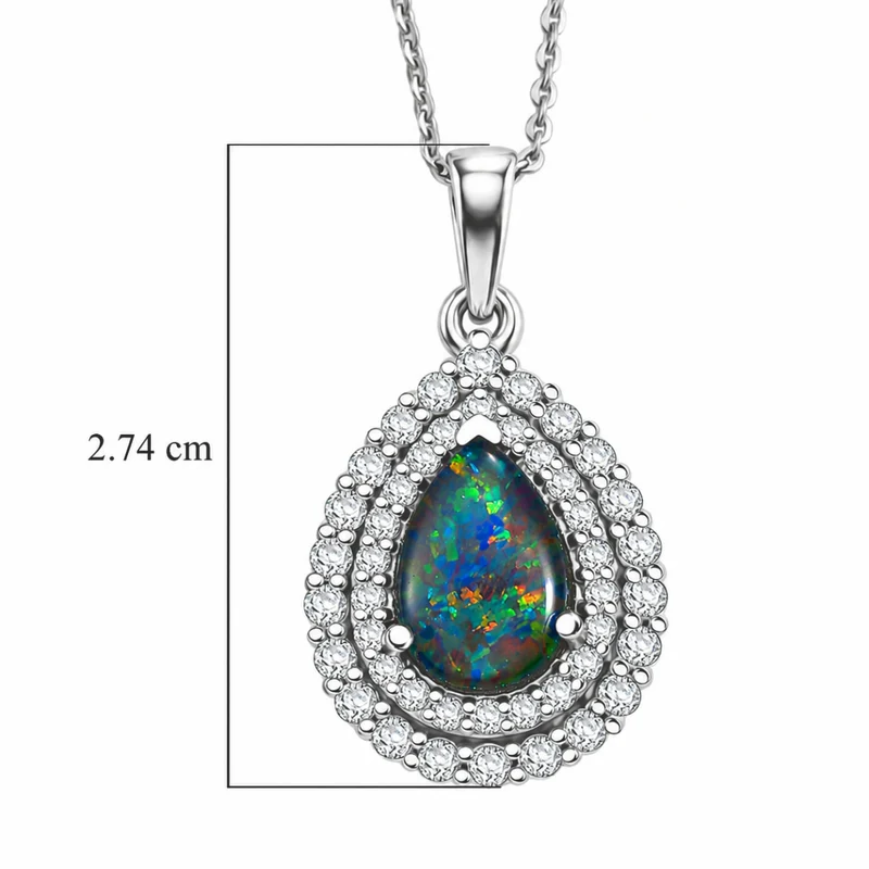 D'Joy AA, Moissanit AGI zertifiziert Schmuckset (10-15 Werktage Lieferzeit) ca. 50 cm 925 Silber Rhodiniert ca. 2,01 ct.