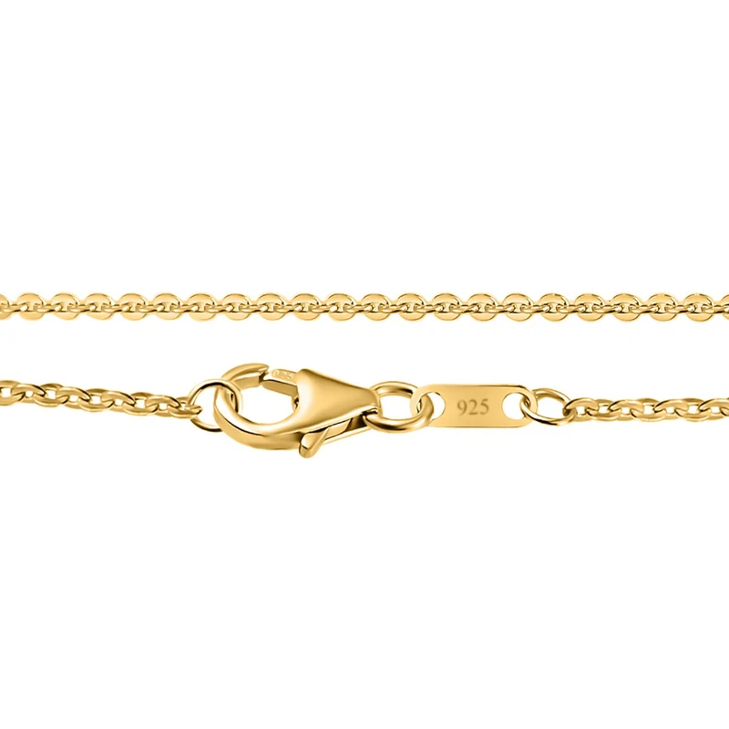 Citrin Anhänger mit Kette, 925 Silber Gelbgold Vermeil ca. 5.45 ct