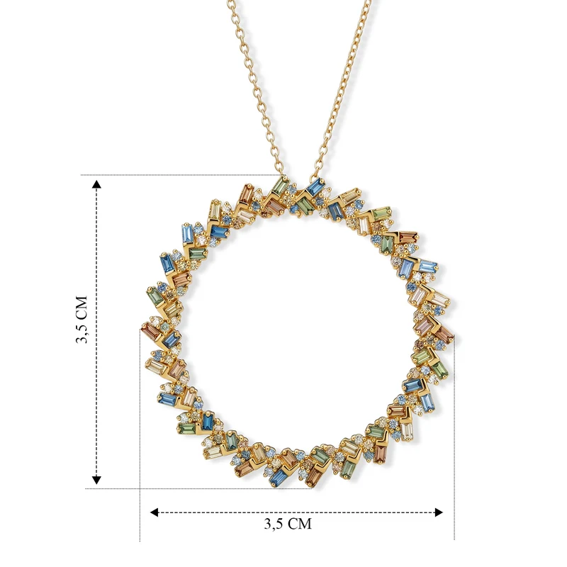 LUXURIANT DIAMOND - Lab Grown Gelb Diamant SGL zertifiziert SI, Lab Grown Blauer Diamant Schmuckset ca. 50 cm 925 SIlber Rhodiniert ca. 1.00 ct