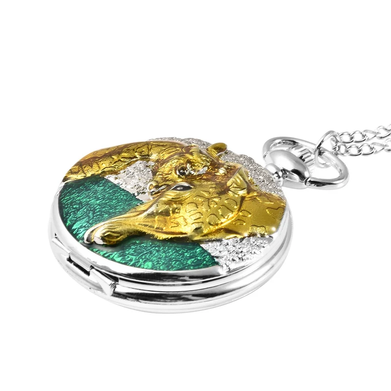 Strada - Weiße Kristall Taschenuhr im Bienenstock Design, japanisches Uhrwerk, goldfarben