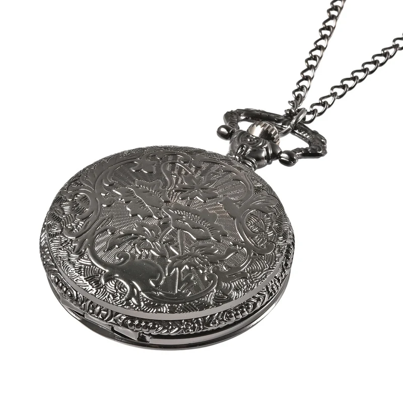 Strada - Weiße Kristall Taschenuhr im Bienenstock Design, japanisches Uhrwerk, goldfarben