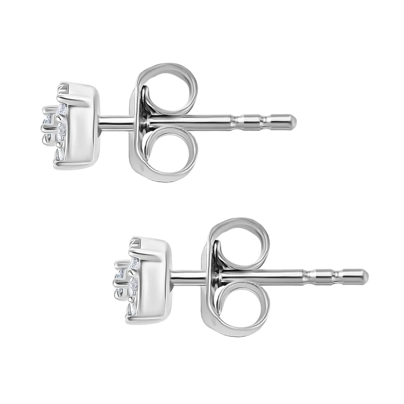 D'Joy Grüner Diamant Ohrringe 925 Silber rhodiniert ca. 0.15 ct