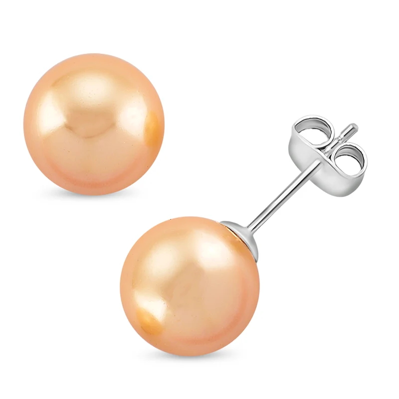 Pfaufarbenes Muschelkernperle Schmuckset, 316L Edelstahl