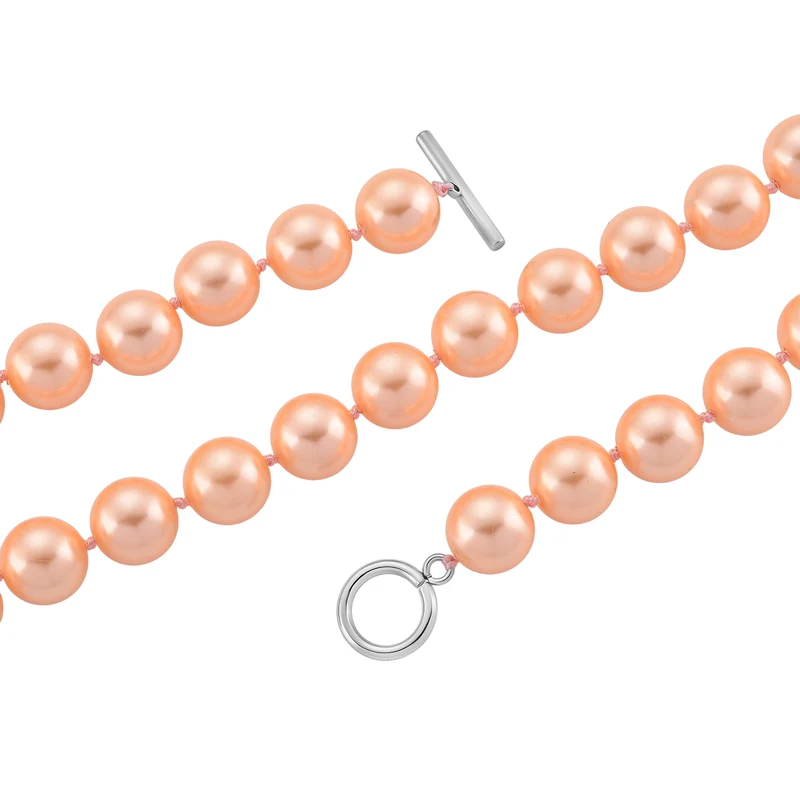 Pfaufarbenes Muschelkernperle Schmuckset, 316L Edelstahl