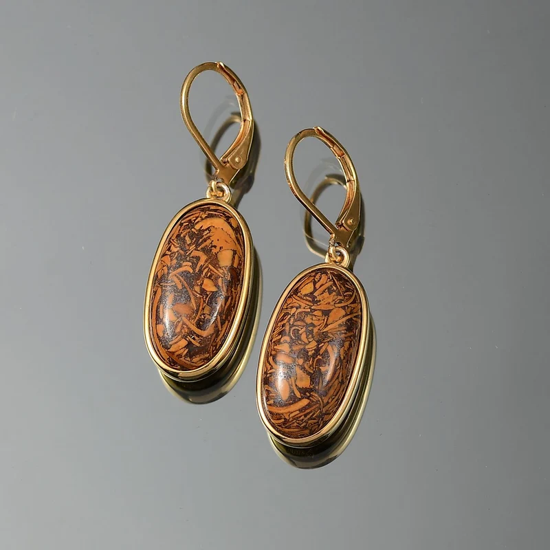 EVER TRUE - Skript Stein Ohrringe, Nickelfreies Messing goldfarben, ca. 17.94 ct