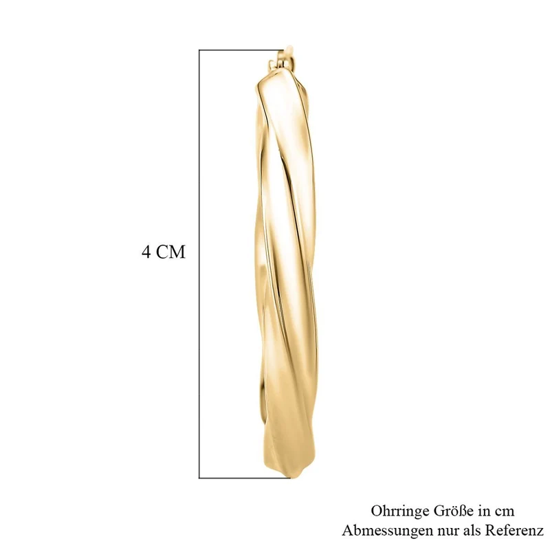 316L Edelstahl IP-Gelbbeschichtung Ohrringe 10,75g