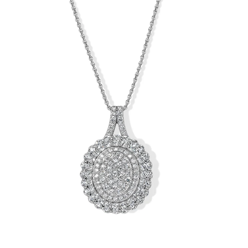 LUXURIANT DIAMOND - Lab Grown Diamant SGL zertifiziert SI-GH Schmuckset ca. 50 cm 925 Silber Rhodiniert ca. 2,02 ct.