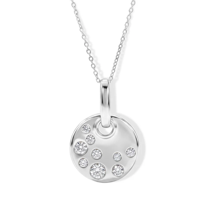 LUXURIANT DIAMOND - Lab Grown Diamant SGL zertifiziert SI-GH Schmuckset ca. 50 cm 925 Silber Rhodiniert ca. 0,50 ct.