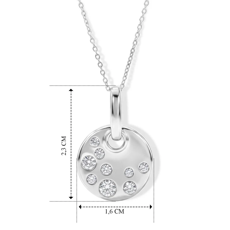 LUXURIANT DIAMOND - Lab Grown Diamant SGL zertifiziert SI-GH Schmuckset ca. 50 cm 925 Silber Rhodiniert ca. 0,50 ct.