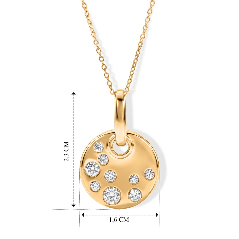 LUXURIANT DIAMOND - Lab Grown Diamant SGL zertifiziert SI-GH Schmuckset ca. 50 cm 925 Silber Rhodiniert ca. 0,50 ct.
