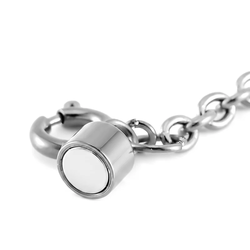 2er Set Armband Magnetschließe mit Extender aus 316L Edelstahl, Silberfarben und Goldfarben