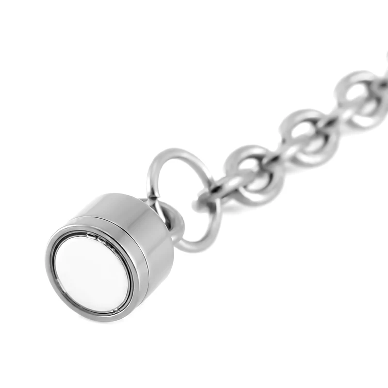 2er Set Armband Magnetschließe mit Extender aus 316L Edelstahl, Silberfarben und Goldfarben