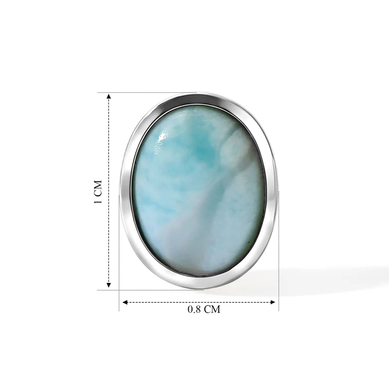 D'Joy AA Larimar Ohrringe 925 Silber 750 Vergoldet ca. 3.02 ct
