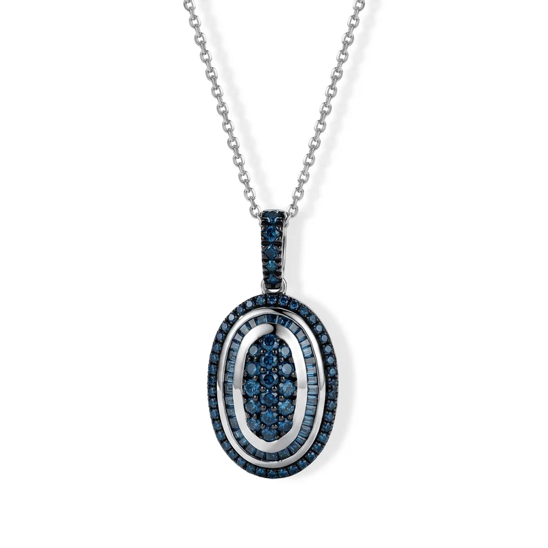 D'Joy Grüner Diamant Schmuckset ca. 50 cm 925 Silber Rhodiniert ca. 1.03 ct