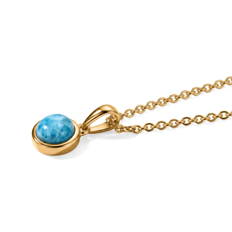 EVER TRUE AAA Larimar Schmuckset ca. 50 cm (Größe 19) ca. 6,09 ct.