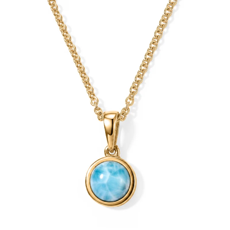 EVER TRUE AAA Larimar Schmuckset ca. 50 cm (Größe 19) ca. 6,09 ct.
