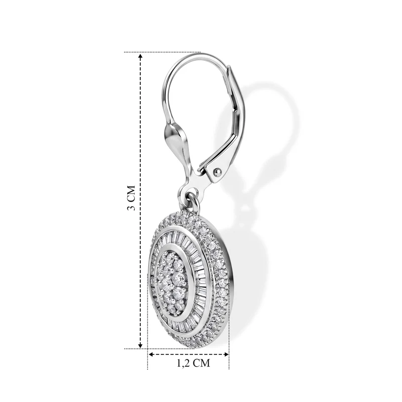 D'Joy Grüner Diamant Ohrringe 925 Silber Rhodiniert ca. 0.97 ct