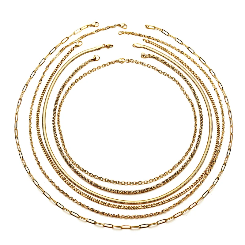 EVER TRUE 316L Edelstahl Ion-Gelbbeschichtung Schmuckset ca. 110,91g