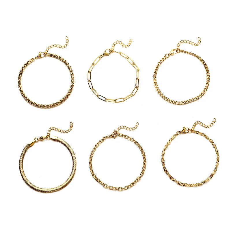 EVER TRUE 316L Edelstahl Ion-Gelbbeschichtung Schmuckset ca. 110,91g